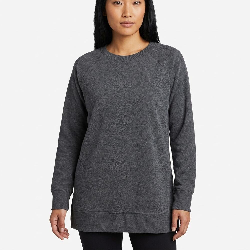 NWT Eddie Bauer Fleece Boyfriend Tunic Fit Sweatershirt Women Size L - Picture 1 of 15